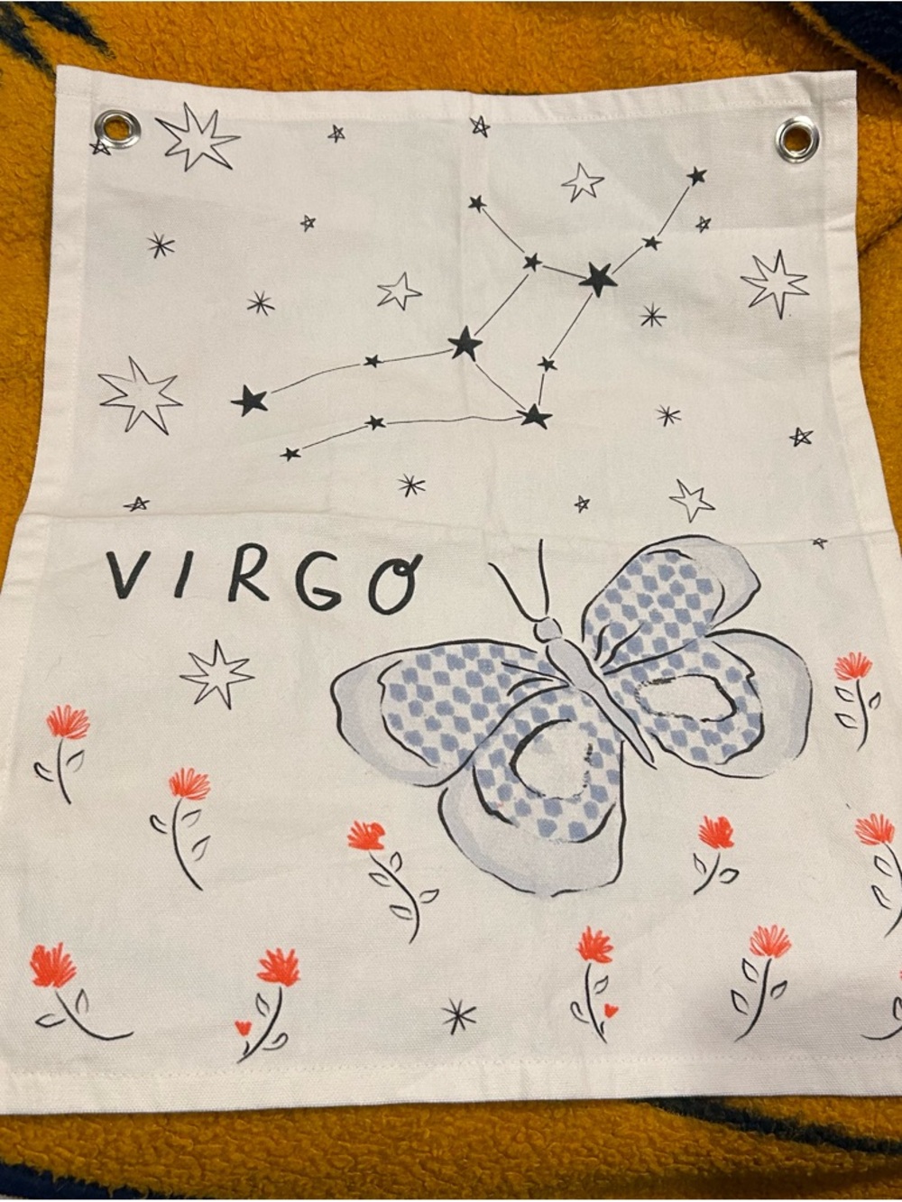 Urban Outfitters Zodiac Virgo Tapestry Celestial Astrology Cottagecore Decor